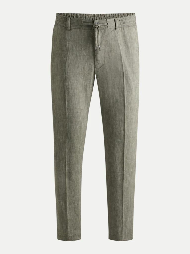BOSS BOSS Erkek Regular Fit Normal Bel Düz Paça Denim Haki Pantolon 50540480-302