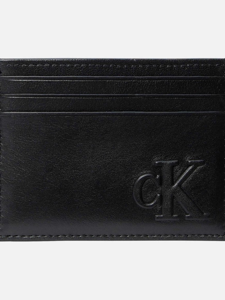 Calvin Klein Calvin Klein Erkek CK Logo Kabartmalı Ekstra Kart Bölmeli Deri Siyah Cüzdan LV04G1070G-UB1
