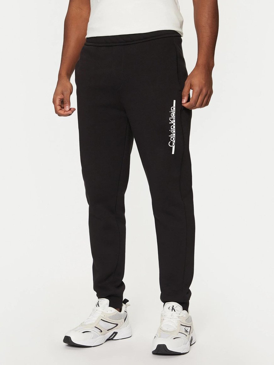 CALVIN KLEIN Calvin Kleın Erkek Dokuma Kumaş  Normal Bel  Düz Model Siyah Eşofman Altı K10K114342-BEH
