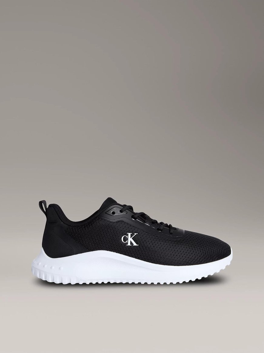 Calvin Klein Calvin Klein Erkek Orta Kalın Fileli Kumaş Yuvarlak Burun Rahat Taban Siyah Sneaker YM0YM01285-0GM