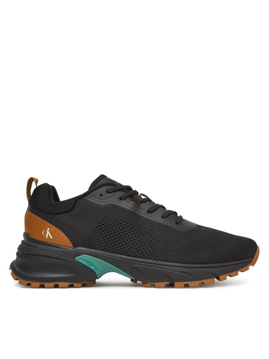 Calvin Klein Calvin Klein Erkek Orta Kalın Fileli Kumaş Yuvarlak Burun Rahat Taban Siyah Sneaker YM0YM01284-01O