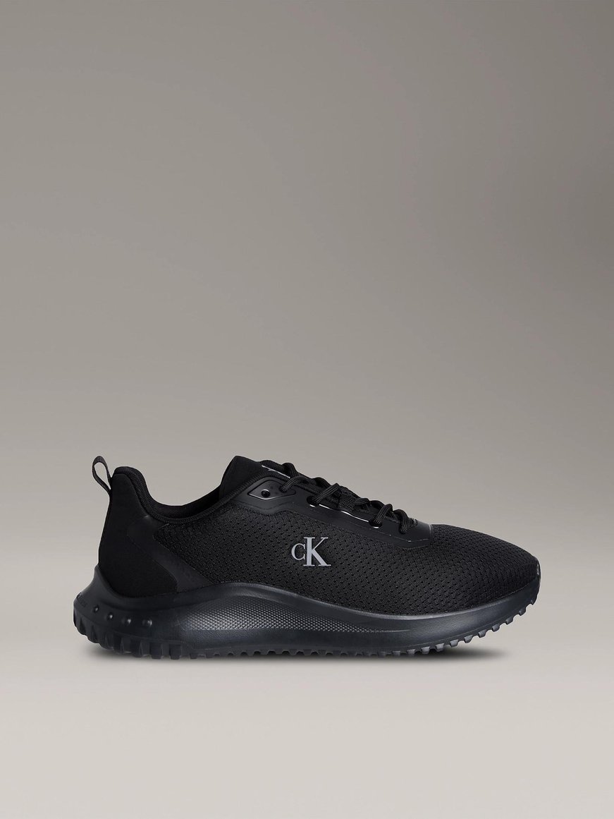 Calvin Klein Calvin Klein Erkek Orta Kalın Fileli Kumaş Yuvarlak Burun Rahat Taban Siyah Sneaker YM0YM01285-0GJ