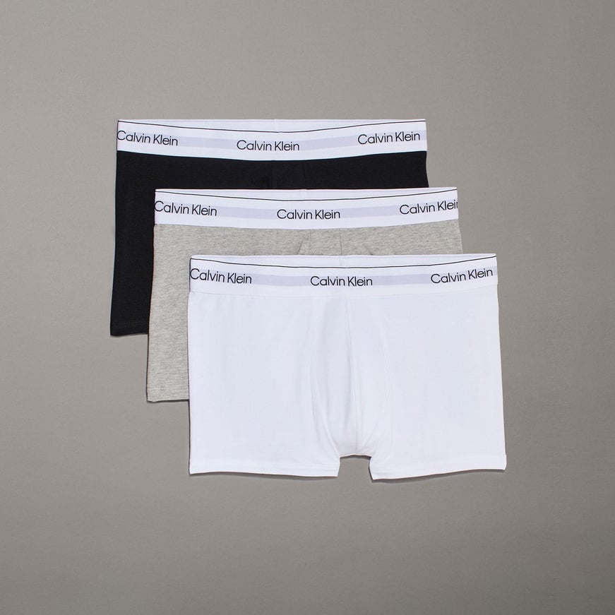 Calvin Klein Calvin Klein Erkek Pamuklu Slim Fit Beli Elastik Bantlı 3'lü Çok Renkli Boxer LV00NB4392-MP1
