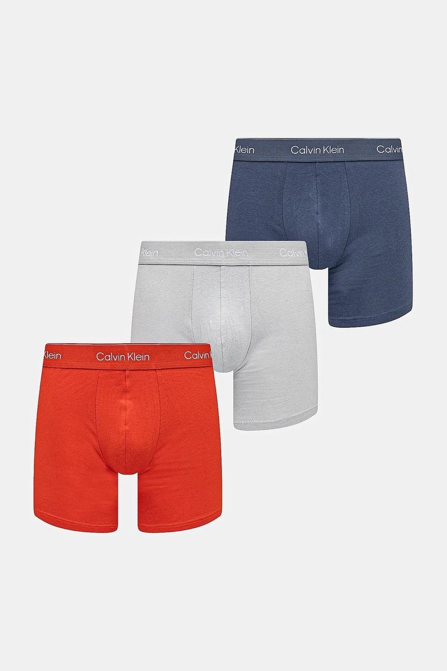 Calvin Klein Calvin Klein Erkek Pamuklu Beli Lastikli Slim Fit 3'lü Paket Çok Renkli Boxer LV00NB4394-VQN