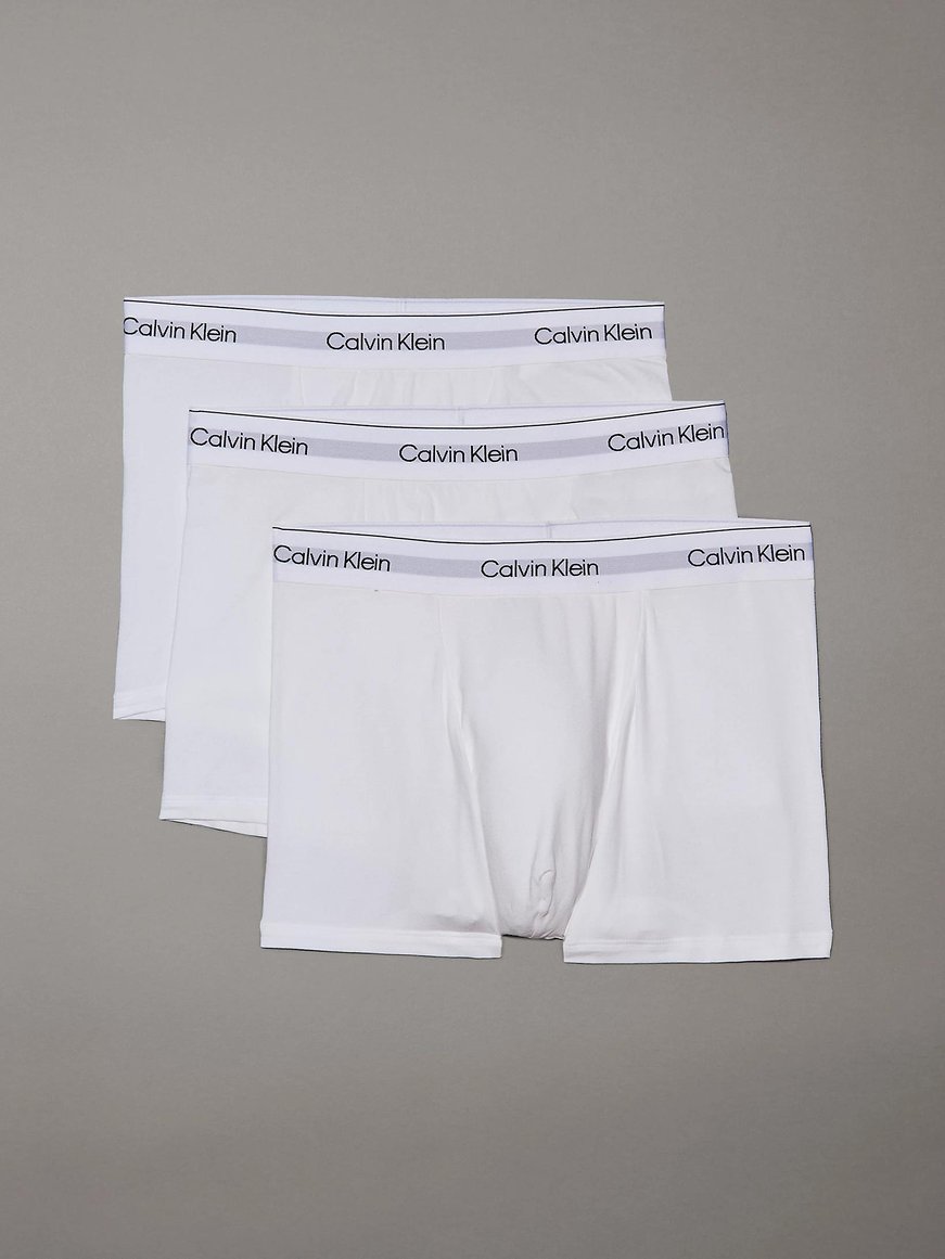Calvin Klein Calvin Klein Erkek Pamuklu Normal Kalıp Logolu Elastik Bel Bantlı 3'lü Beyaz Boxer LV00NB4286-100