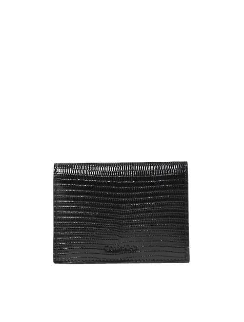 Calvin Klein Calvin Klein Erkek Parlak Dış Yüzeyli Yatay Çizgi İşlemeli Deri Siyah Cüzdan LV04D1101G-UB1