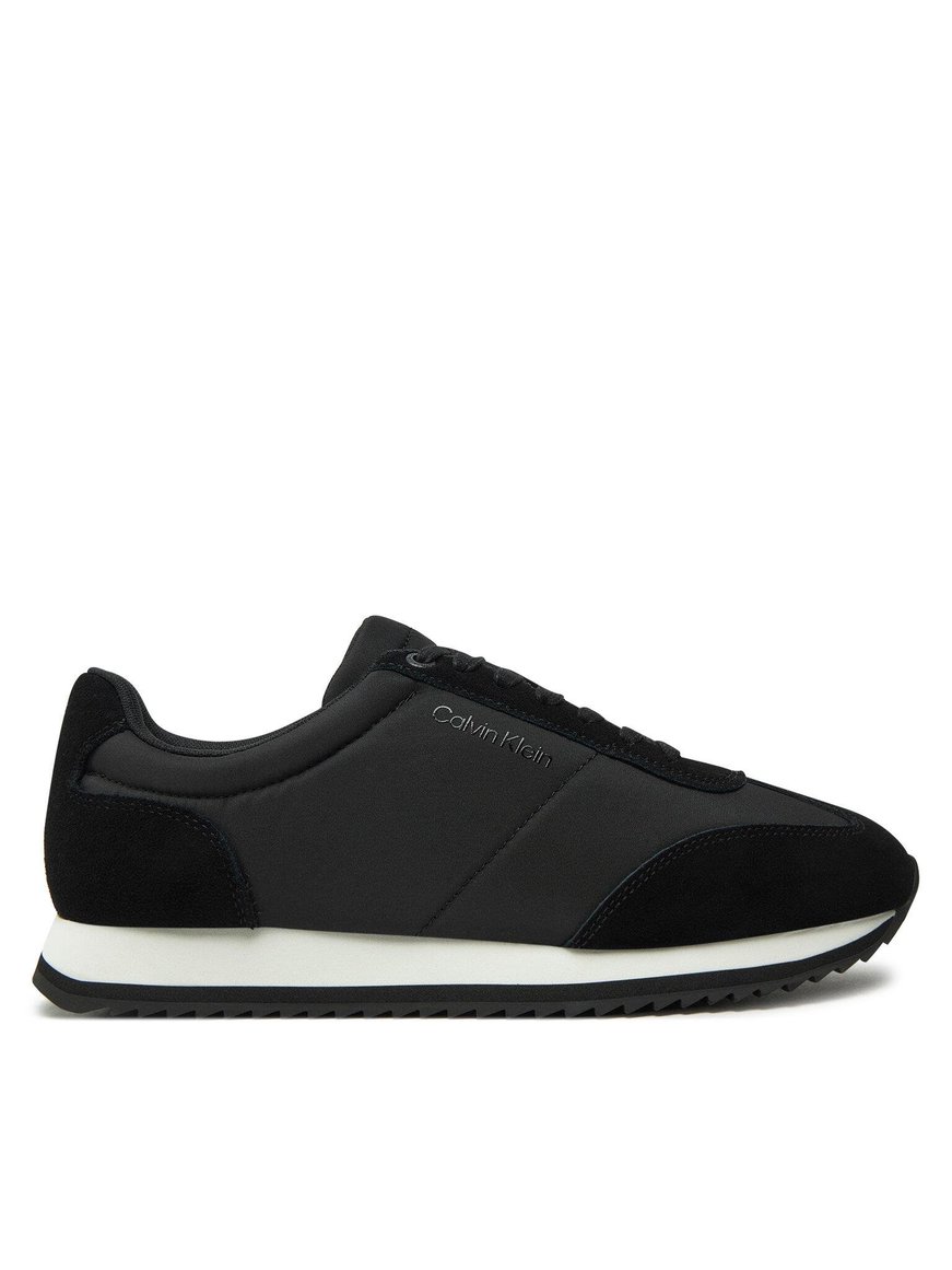CALVIN KLEIN Calvin Kleın Erkek Rahat Kaydırmaz Taban Süet Detaylı Siyah Sneaker HM0HM01667-BEH