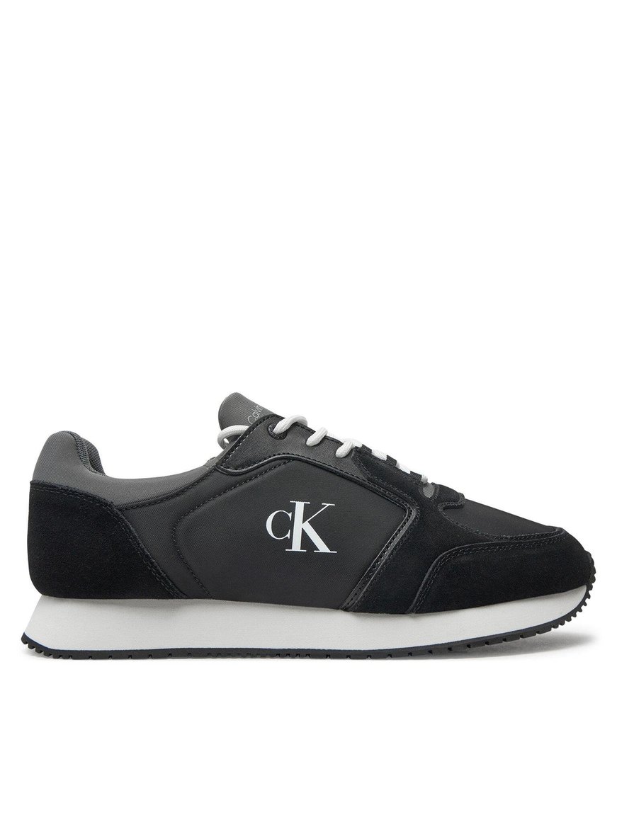 Calvin Klein Calvin Kleın Erkek Rahat Yüksek Taban Renk Geçişli Süet Detaylı Deri Siyah Sneaker YM0YM01152-0GP
