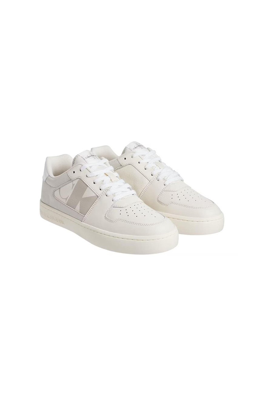 CALVIN KLEIN Calvin Kleın Erkek Rahat Taban Nefes Alabilir Üst Yüzey Düşük Bilekli Beyaz Sneaker YM0YM01160-0LH