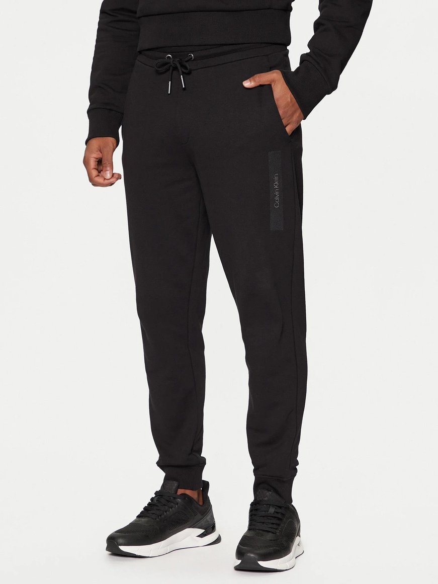 CALVIN KLEIN Calvin Kleın Erkek Slim Fit Normal Bel Pamuklu Siyah Eşofman Altı K10K113838-BEH