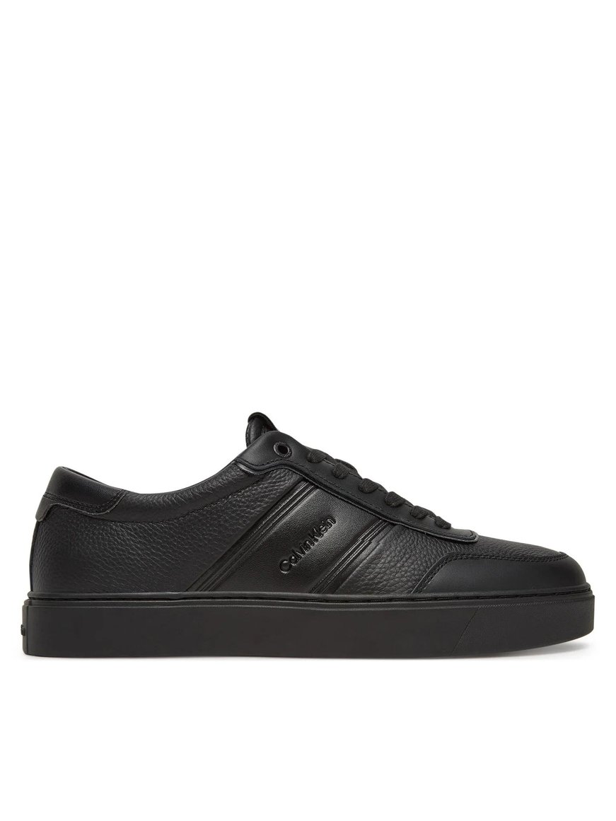 Calvin Klein Calvin Klein Erkek Topuk Destekli Düşük Bilek Deri Siyah Sneaker HM0HM01898-0GJ