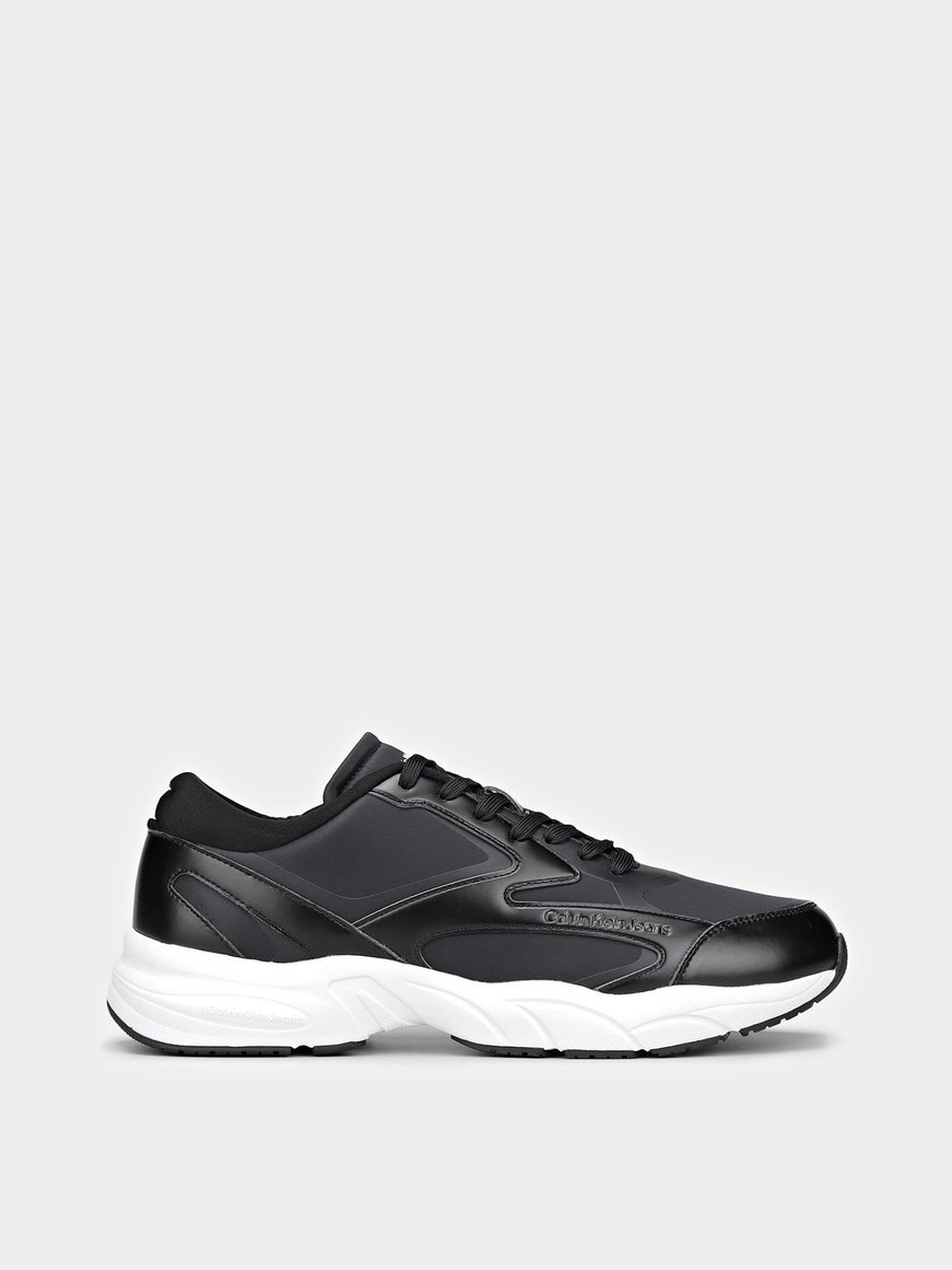 Calvin Klein Calvin Kleın Erkek Yüksek Tabanlı Fileli Siyah Sneaker YM0YM01104-0GM