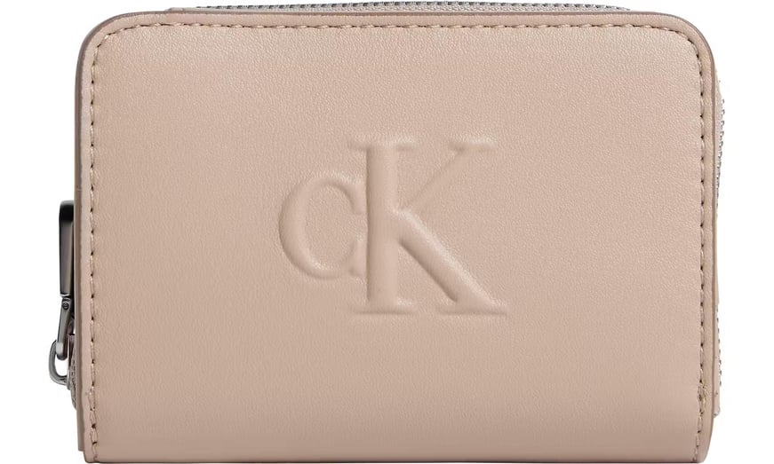 Calvin Klein Calvin Klein Kadın CK Yazı Detay Deri Fermuar Kapama Kart Ve Nakit Bölmeli Gri Cüzdan LV04K1004G-PBF