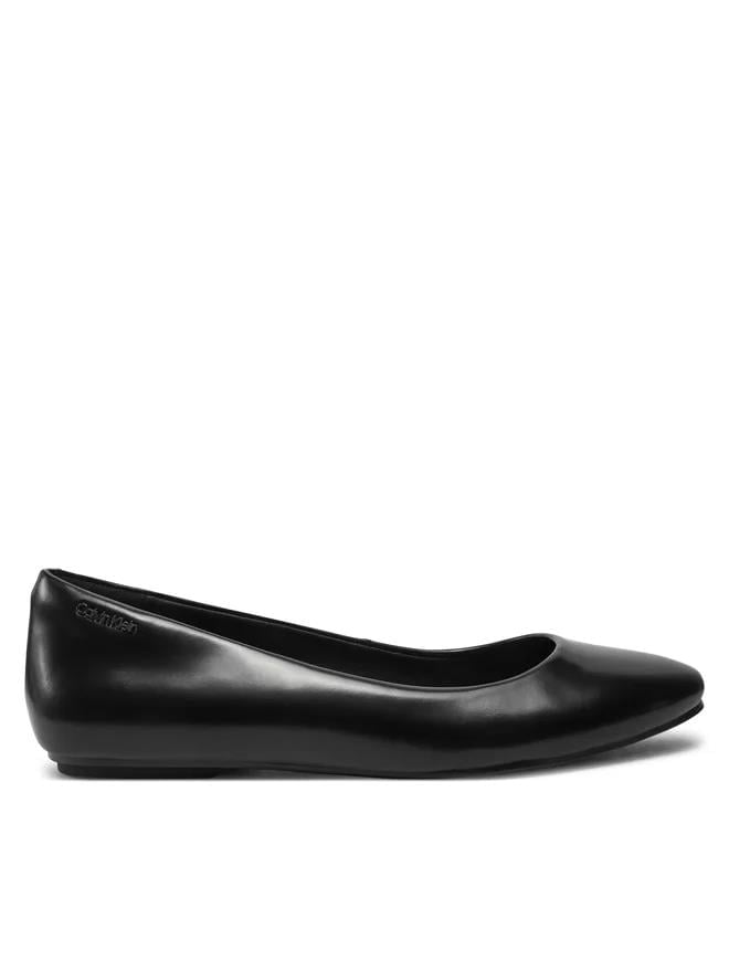 Calvin Klein Calvin Kleın Kadın Düz Taban Oval Burunlu Deri Siyah Babet HW0HW02449-BEH