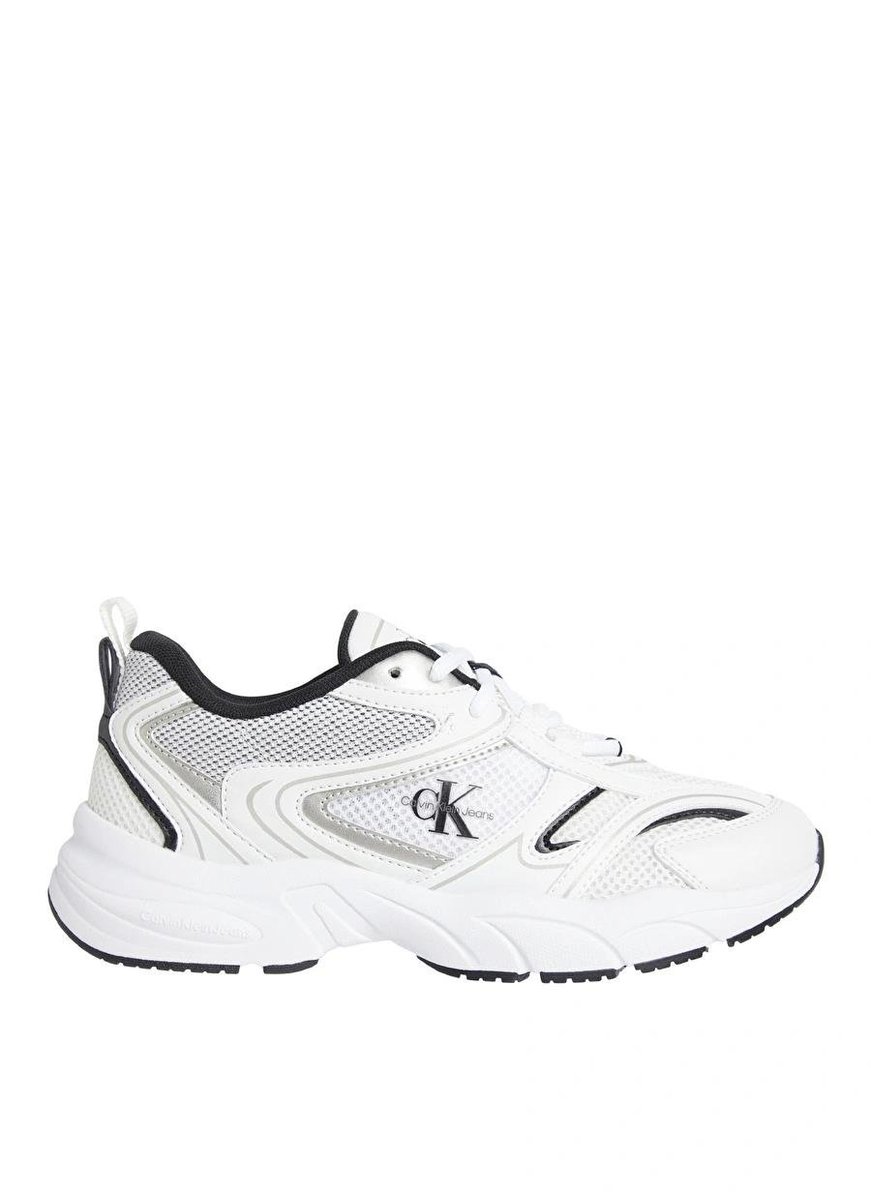 Calvin Klein Calvin Kleın Kadın Eva Kauçuk Tabanlı Fileli Beyaz Sneaker YW0YW01807-01W