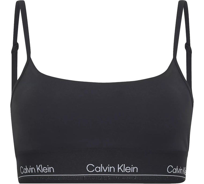Calvin Klein Calvin Klein Kadın Hızlı Kuruyan Kumaş Düşük Destekli Beli Elastik Bantlı Dar Kesim Siyah Spor Sütyen LVGWS5K136-UB1