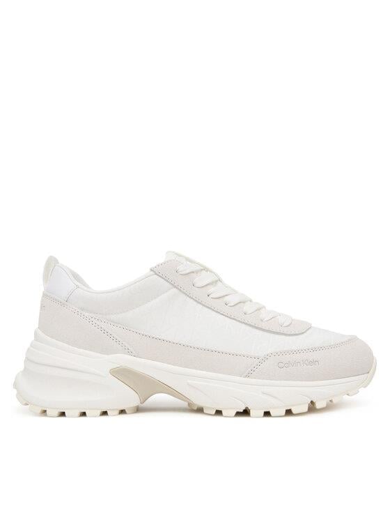 Calvin Klein Calvin Klein Kadın Kalın Topuk Bağlamalı Süet Kumaş Rahat Taban Beyaz Sneaker YW0YW01995-0IZ