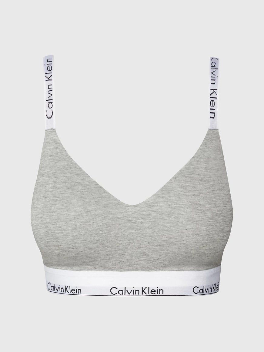 Calvin Klein Calvin Kleın Kadın Marka Logolu Askılı Spor Giyim Günlük Gri Büstiyer 000QF7060E-P7A