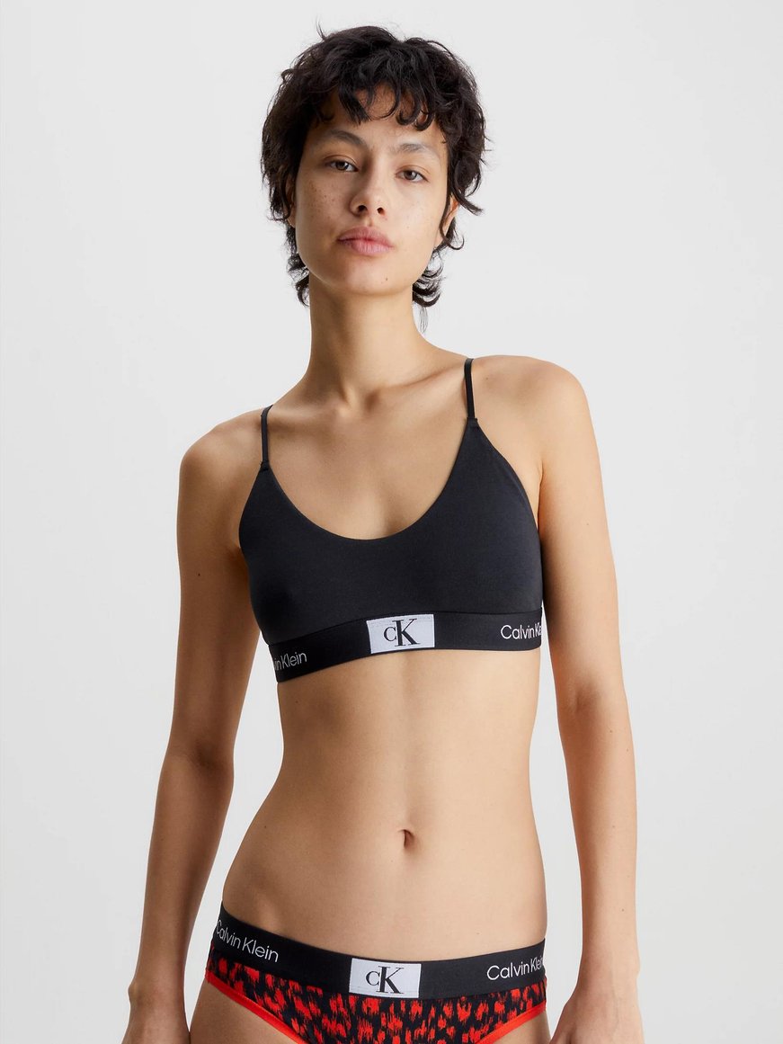 Calvin Klein Calvin Kleın Kadın Marka Logolu Askılı Spor Giyim Günlük Siyah Büstiyer 000QF7216E-UB1