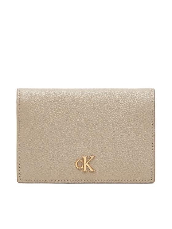 Calvin Klein Calvin Klein Kadın Metalik CK Logolu Çıtçıt Kapamalı RFID Korumalı Deri Kahverengi Cüzdan LV04F1063G-RMU