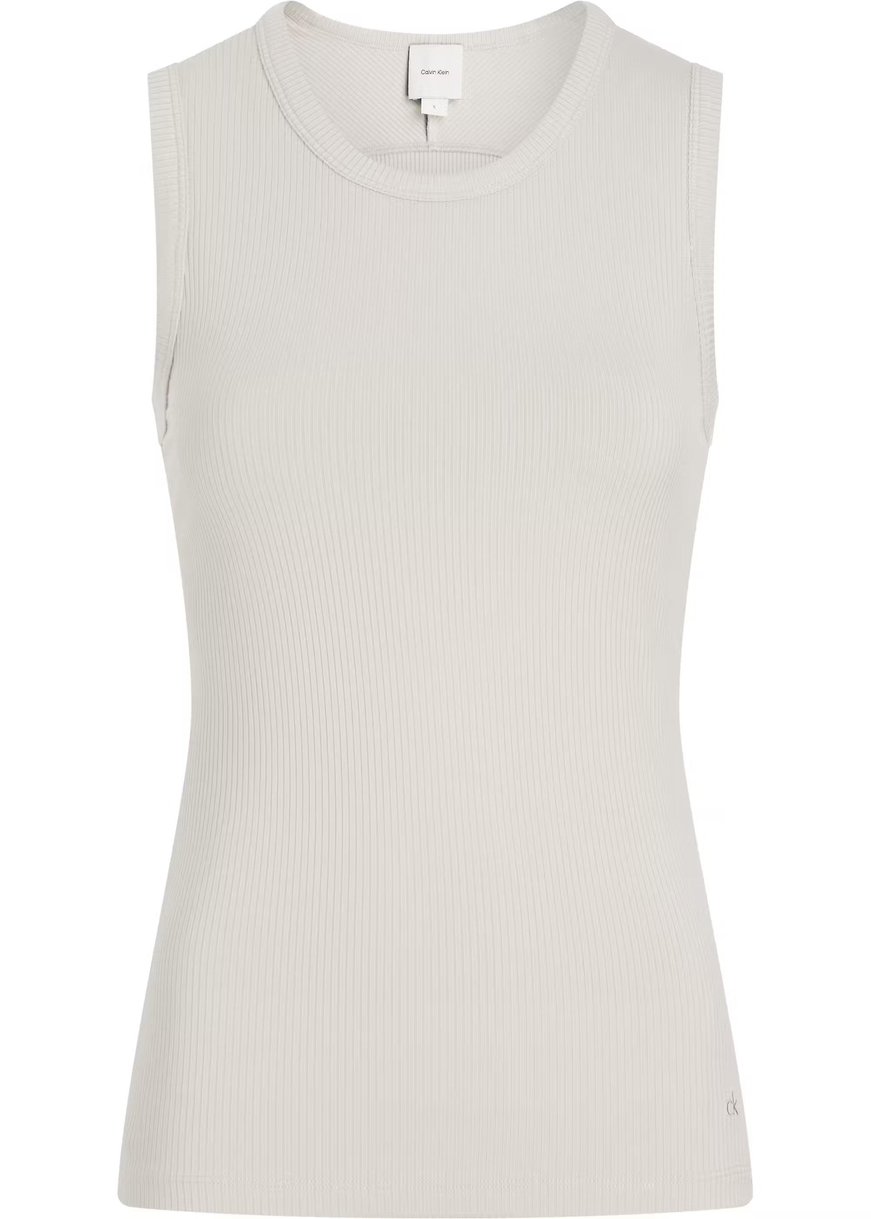 CALVIN KLEIN Calvin Kleın Kadın Pamuklu Yuvarlak Kolsuz Günlük Gri Atlet K20K208054-PE0