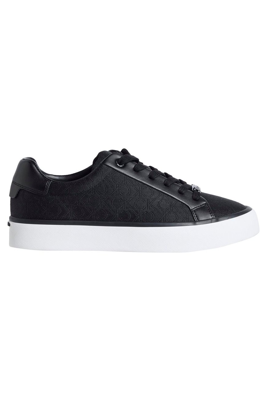 Calvin Klein Calvin Klein Kadın Platform Taban Bağcıklı Model CK İşlemeli Siyah Sneaker HW0HW02412-BEH