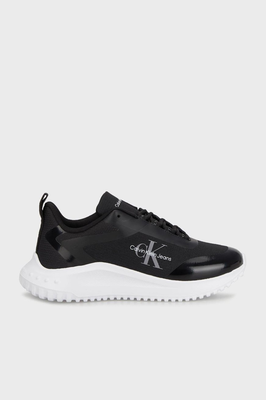 Calvin Klein Calvin Klein Kadın Rahat Taban Marka Logolu Bağcıklı Siyah Sneaker YW0YW01442-BEH