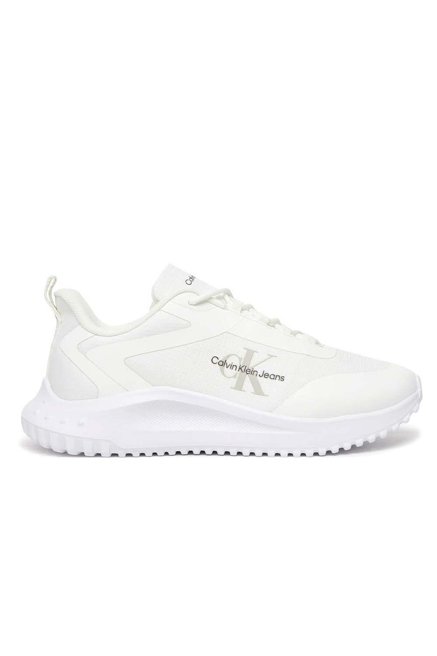 Calvin Klein Calvin Kleın Kadın Rahat Taban Marka Logolu Bağcıklı Beyaz Sneaker YW0YW01442-0K4
