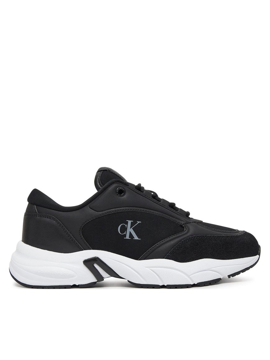 Calvin Klein Calvin Klein Kadın Renk Geçişli Orta Topuk Rahat Kalın Taban CK Yazı Detaylı Siyah Sneaker YW0YW01743-BEH