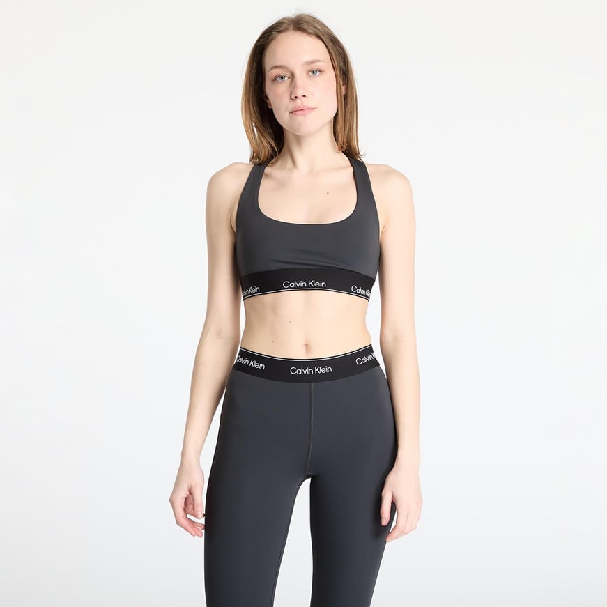Calvin Klein Calvin Klein Kadın Slim Fit Yuvarlak Yaka Beli Elastik Bantlı Siyah Spor Sütyen LVGWS5K138-UB1