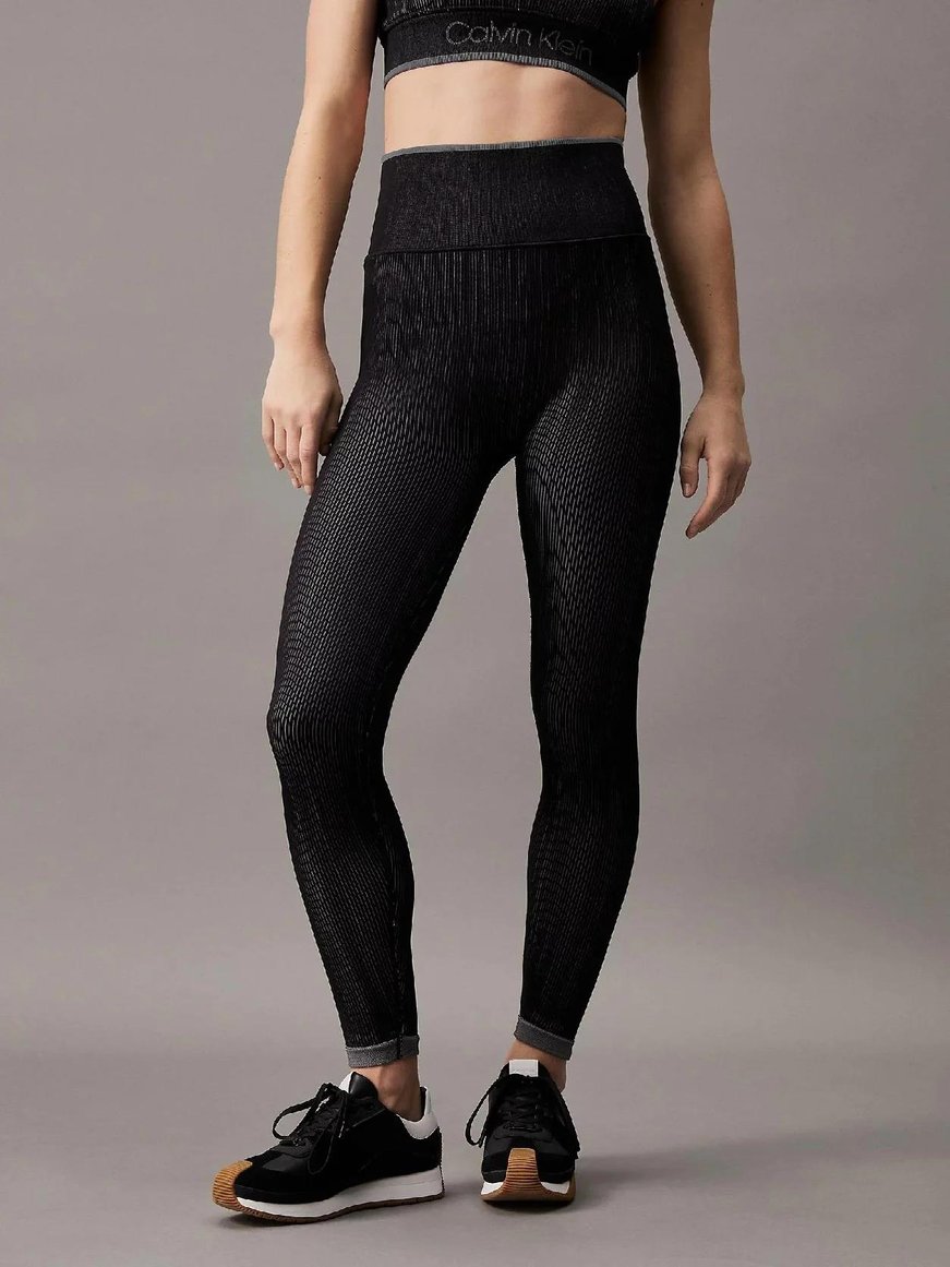 Calvin Klein Calvin Klein Kadın Yüksek Bel Slim Fit Kısa Paça Siyah Tayt 00GWS4L643-UB1