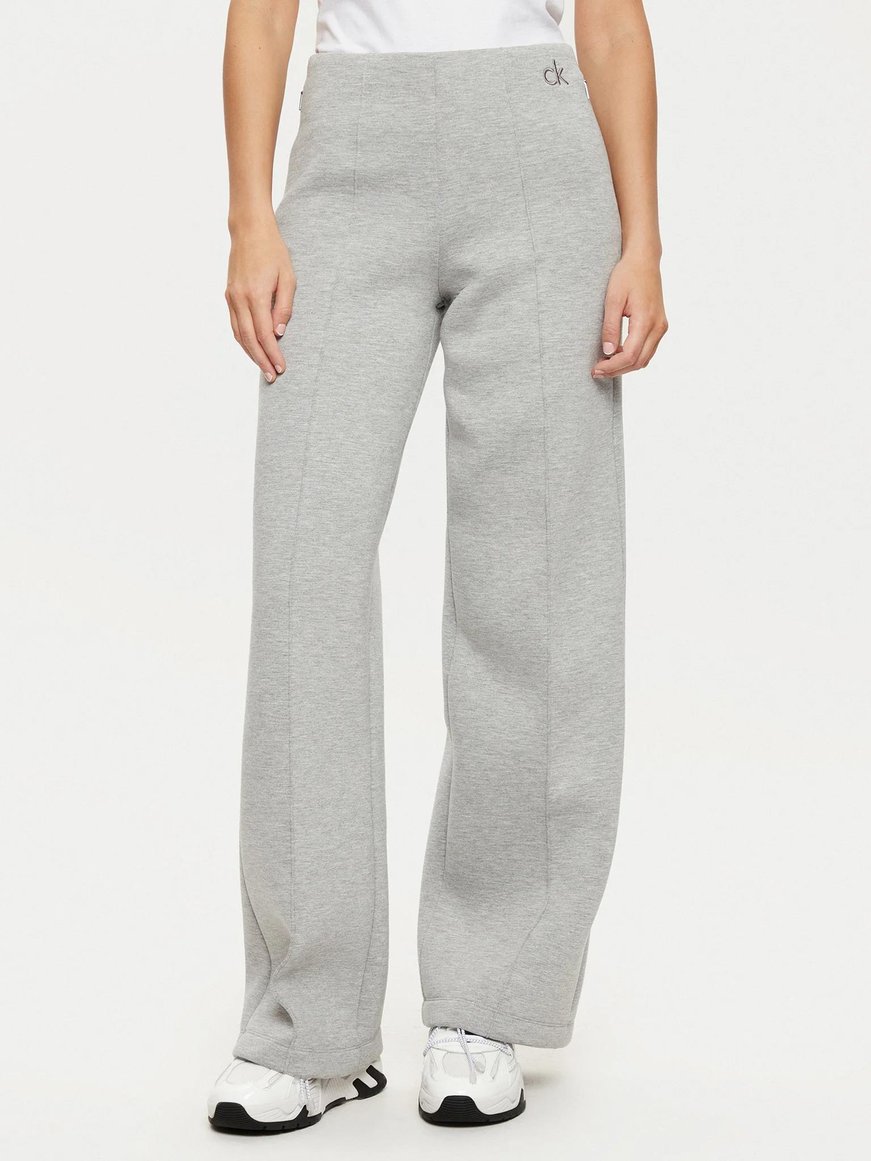 Calvin Klein Calvin Kleın Kadın Yüksek Bel Esnek Kumaş Geniş Kesim Fermuarlı Cepli Gri Eşofman Altı K20K207947-P6Q
