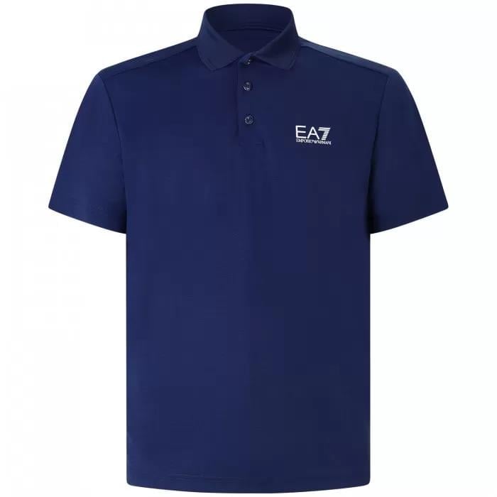 Ea7 Ea7 Erkek Kısa Kollu Polo Yaka Düğme Kapamalı Mavi Polo Yaka T-Shirt 7M000180 AF13530-UB107