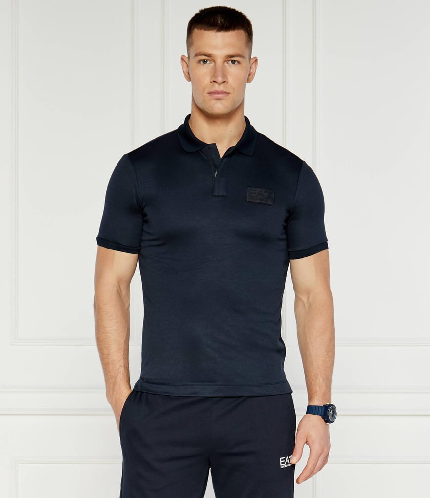Ea7 Ea7 Erkek Marka Logolu Polo Yakalı Lacivert Polo Yaka T-Shirt 6DPF79 PJUJZ-1562