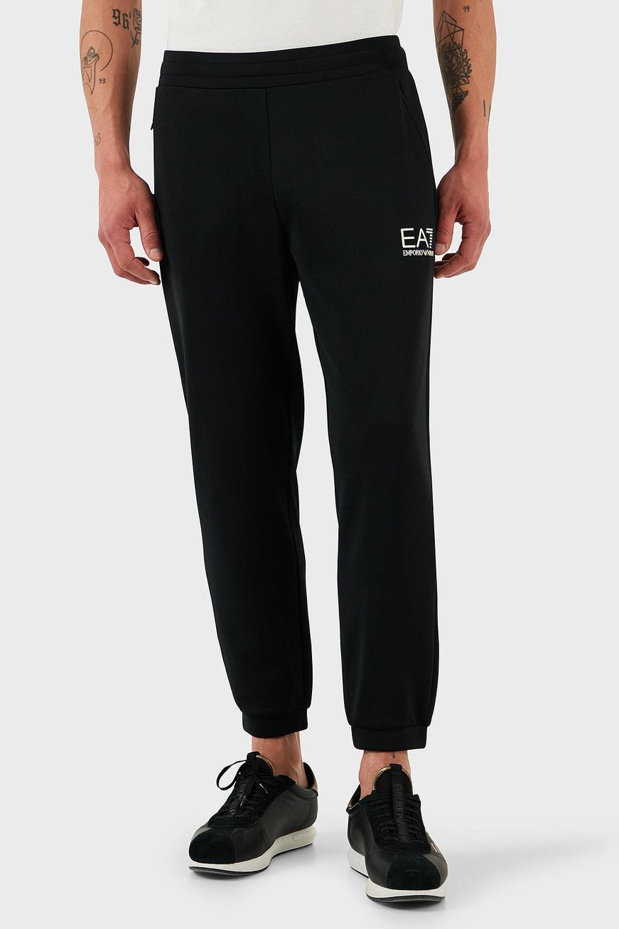 Ea7 Ea7 Erkek Regular Fit Cepli Lastikli Paça Pamuklu Siyah Spor Eşofman Altı 7M000306 AF13740-UC001