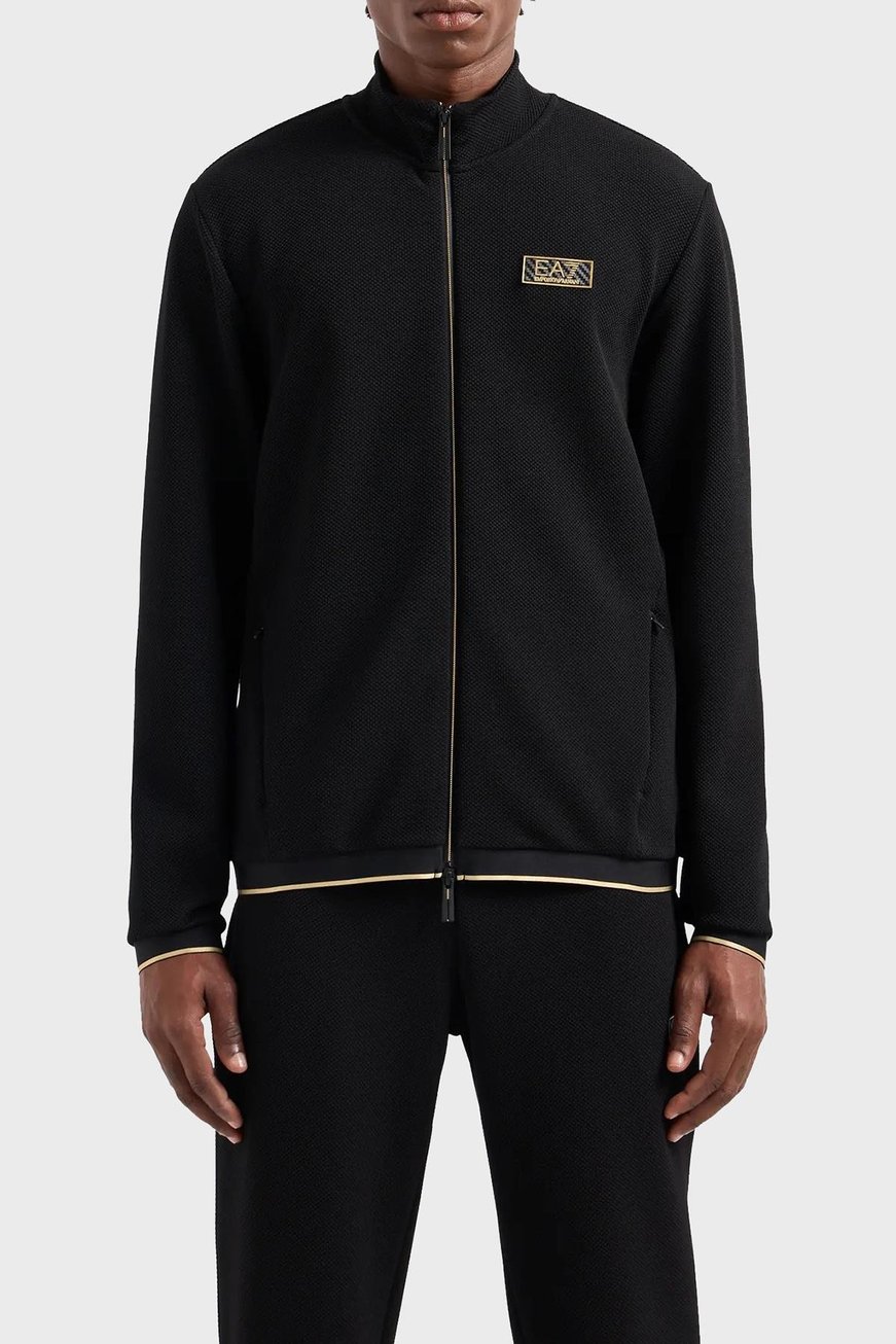 Ea7 Ea7 Erkek Uzun Kol Normal Dik Yaka Günlük Siyah Sweatshirt 7M000036 AF10344-UC001
