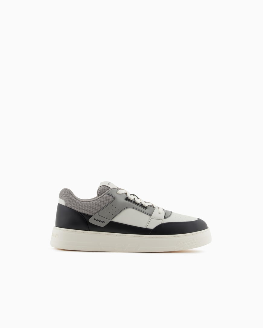 EMPORIO ARMANI Emporıo Armani Erkek Düz Taban Kırmızı İşaret Ve Kalp Desenli Siyah Sneaker X4X688 XR333-U566