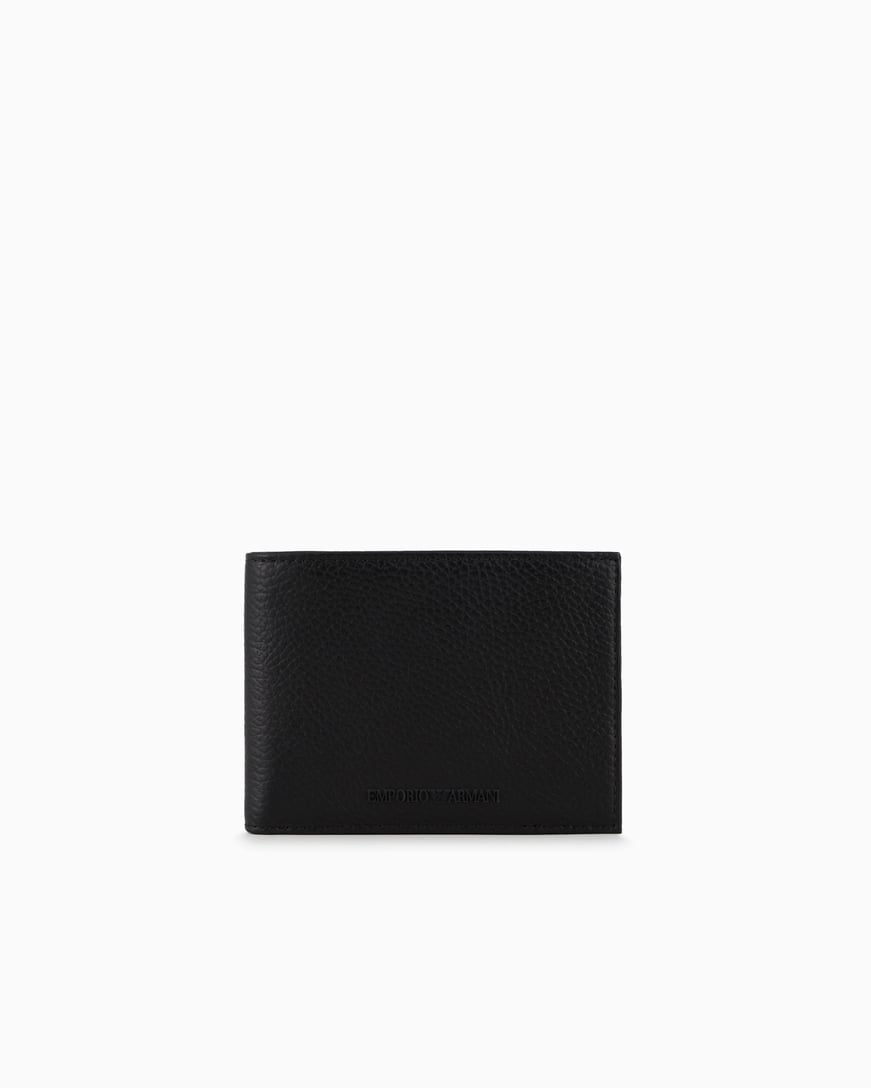 EMPORIO ARMANI Emporıo Armani Erkek Kapamasız Bölmeli Deri Siyah Cüzdan Y4R166 Y068E-80001