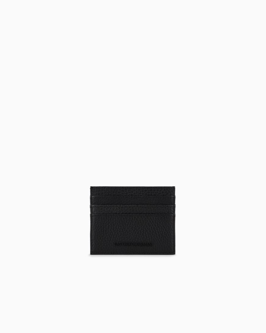 EMPORIO ARMANI Emporıo Armani Erkek Logolu İç Bölmeli Siyah Kartlık Y4R173 Y068E-80001