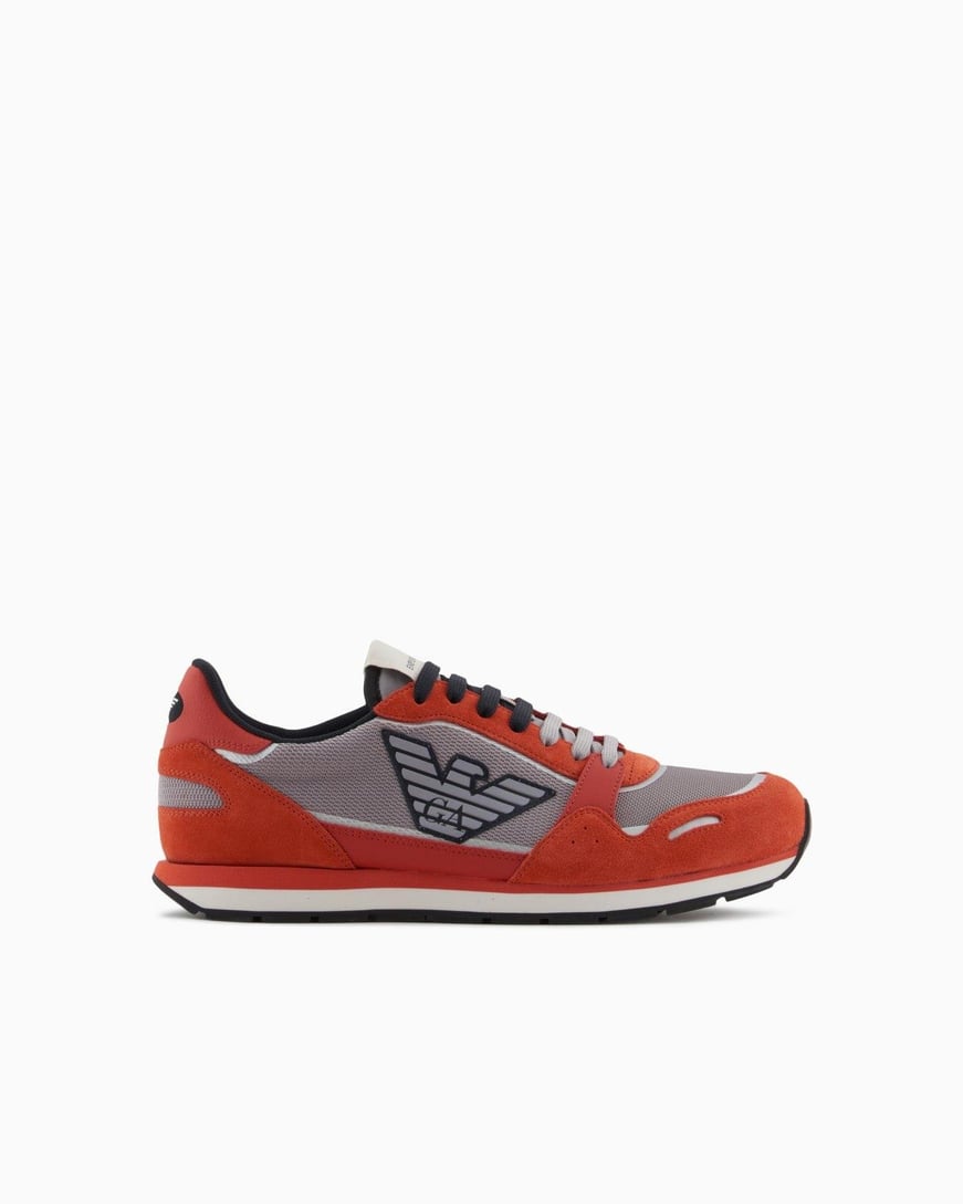 EMPORIO ARMANI Emporıo Armani Erkek Logolu Normal Kalıp Bağcıklı Günlük Çok Renkli Sneaker X4X537 XN730-U550