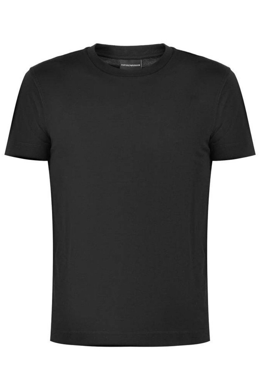 Emporio Armani Emporıo Armani Erkek Marka Logolu Rahat Siyah T-Shirt 8N1T83 1J2VZ-0999
