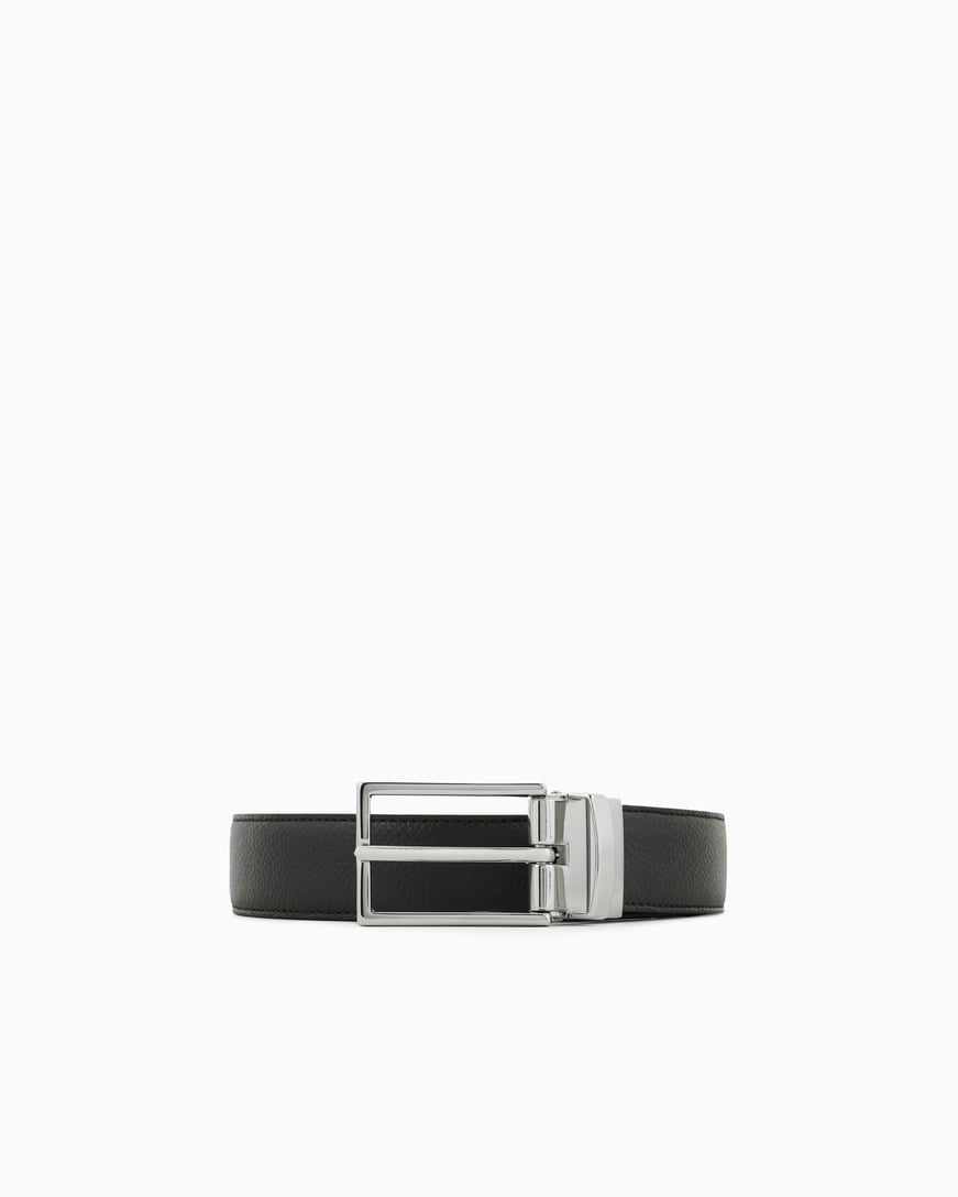 EMPORIO ARMANI Emporıo Armani Erkek Metal Tokalı Ayarlanabilir Deri Siyah Kemer EM001598 AF14630-MC043