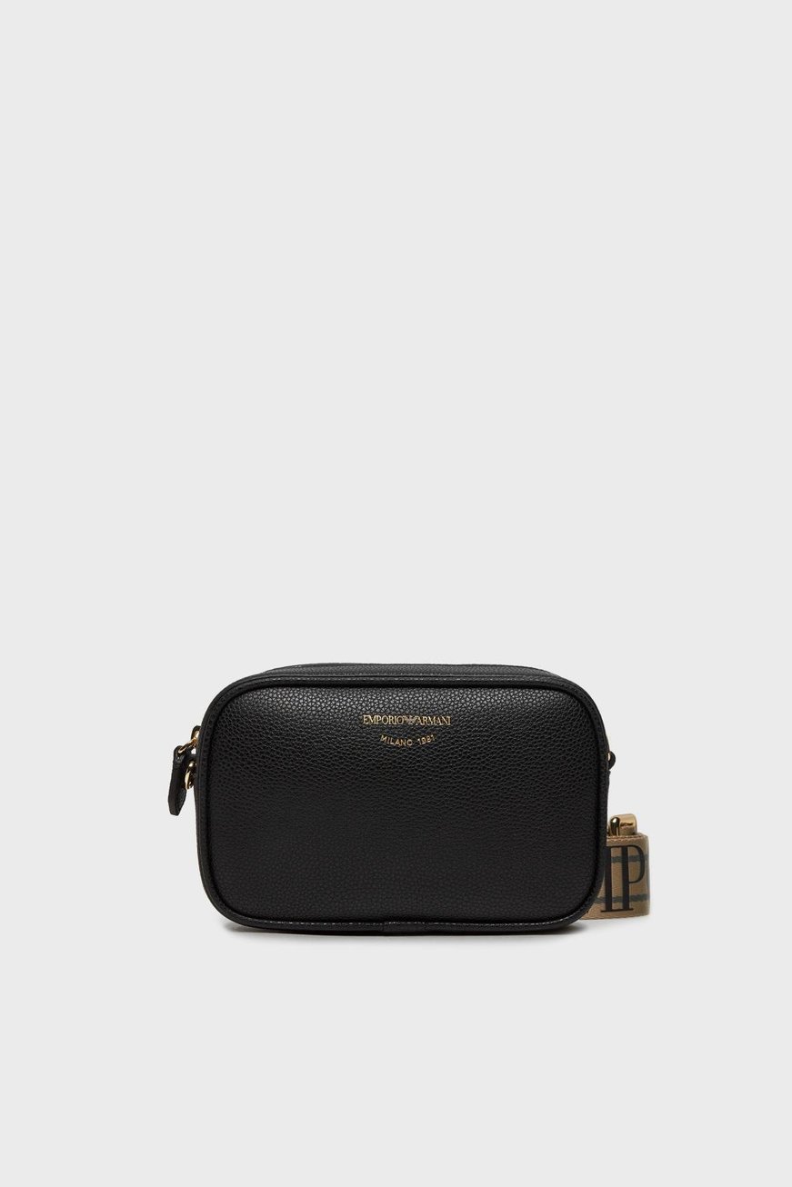 EMPORIO ARMANI Emporıo Armani Kadın Ayarlanabilir Omuz Askılı Fermuar Kapamalı Siyah Omuz Çantası EW000537 AF12103-MC032