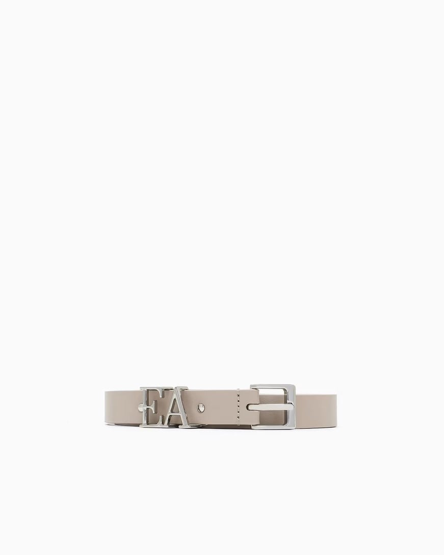 EMPORIO ARMANI Emporıo Armani Kadın EA Yazı Metal Toka Ayarlanabilir Bej Kemer EW002025 AF13383-U6152