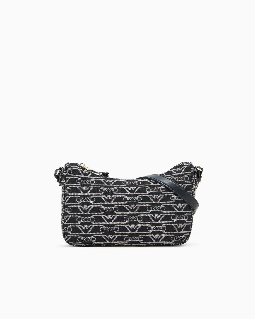 Emporio Armani Emporıo Armani Kadın Kartal Logo İşlemeli Çapraz Omuz Askılı Siyah Omuz Çantası EW001892 AF19711-FC145