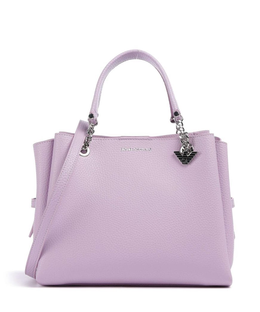 EMPORIO ARMANI Emporıo Armani Kadın Logolu Deri Fermuarlı Günlük Kullanım Pembe Omuz Çantası Y3D159 YFN6E-M4035