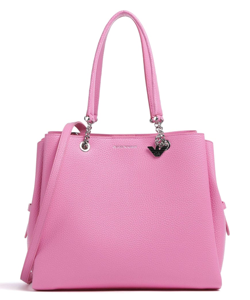 Emporio Armani Emporıo Armani Kadın Logolu Deri Fermuarlı Günlük Kullanım Pembe Omuz Çantası Y3D158 YFN6E-88028