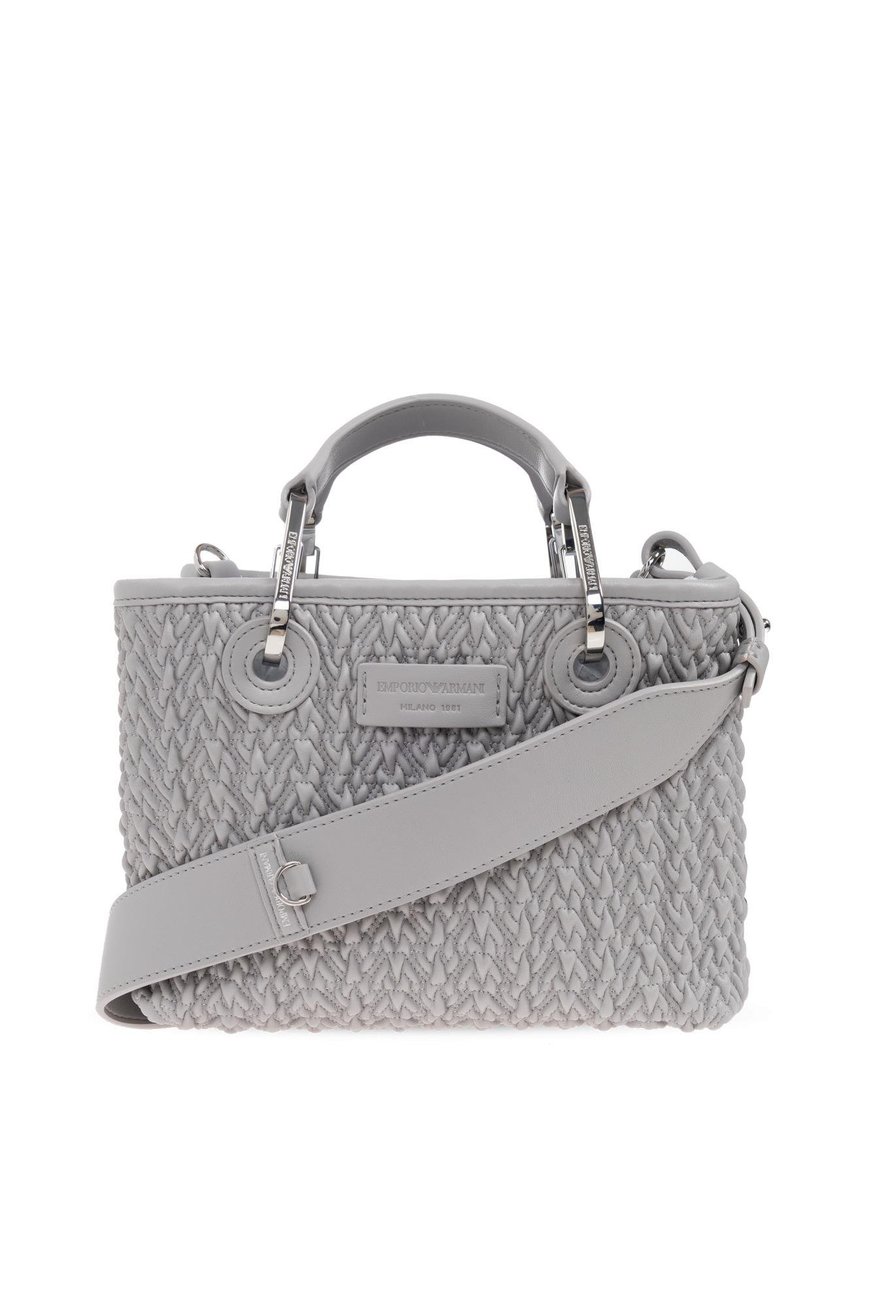 Emporio Armani Emporıo Armani Kadın Örgü Desenli Çapraz Omuz Askılı Gri Omuz Çantası EW000382 AF18941-U8028
