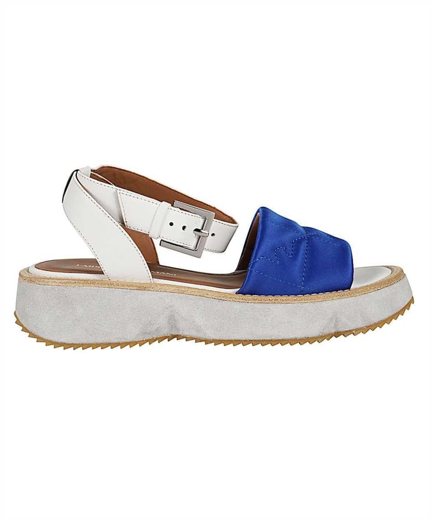 Emporio Armani Emporıo Armani Kadın Tokalı Kalın Taban Günlük Beyaz Sandalet X3U092 XM344-836