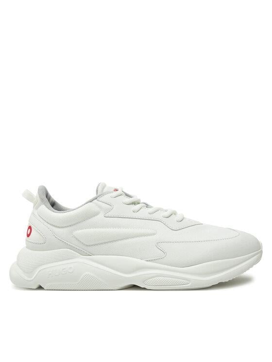 HUGO HUGO Erkek Yüksek Rahat Taban Deri Beyaz Sneaker 50536960-116